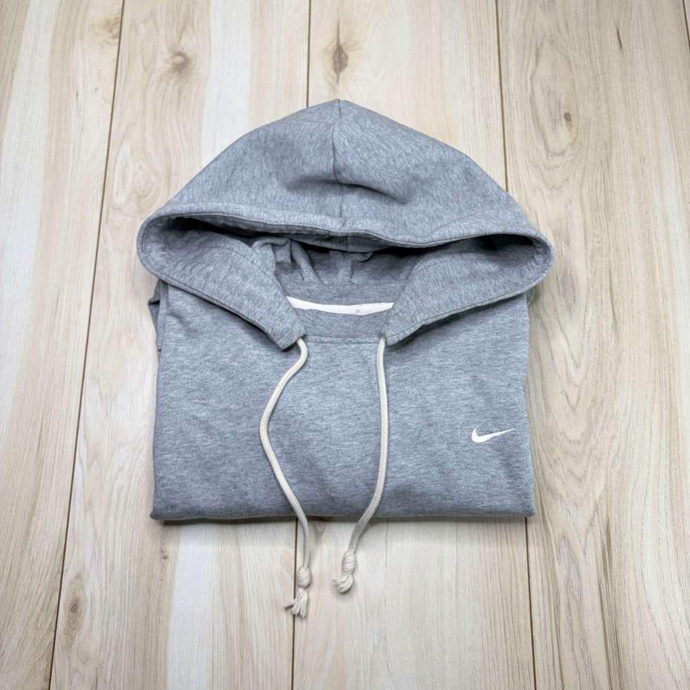 Nike Mens Dri-FIT Standard Issue Pullover Gray Hoodie Size Medium Cotton Pockets